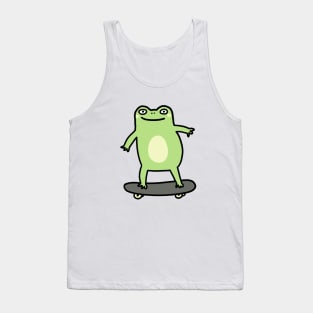 Frog on skateboard Tank Top